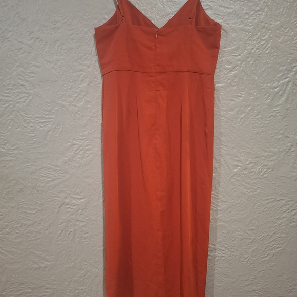 Lulu's Red Asymmetrical Wrap Sundress - Picture 4 of 11